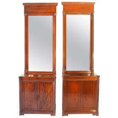Tall Mahogany Mirror Cabinets