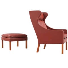 Borge Mogensen Club Chair and Stool