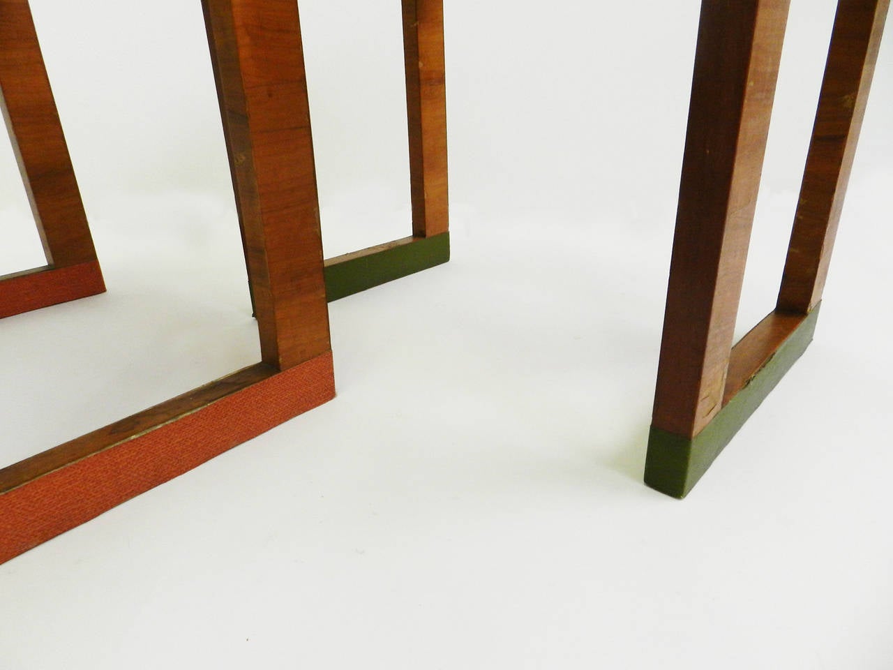Pair of italian deco stools In Good Condition For Sale In Morbio Inferiore, CH