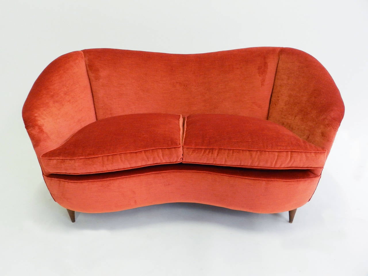 Small Sofa in "Valentino Red" Velvet