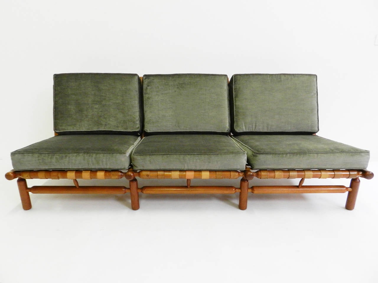 Italian Rare 1957 Tapiovaara Three-Seat Sofa by Esposizione La Permanente Mobili, Italy