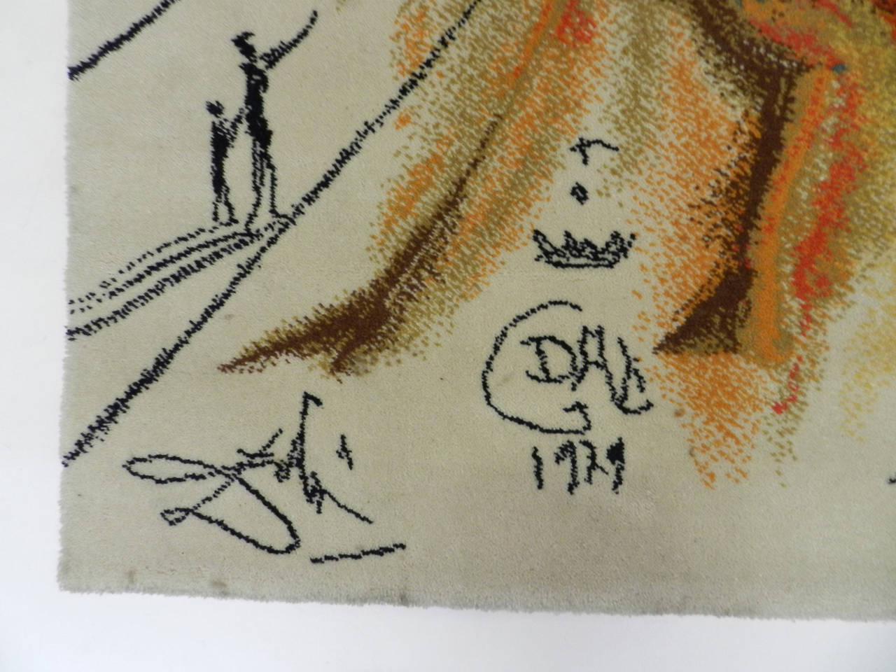 Mid-Century Modern Art Rug Salvador Dalì Model 
