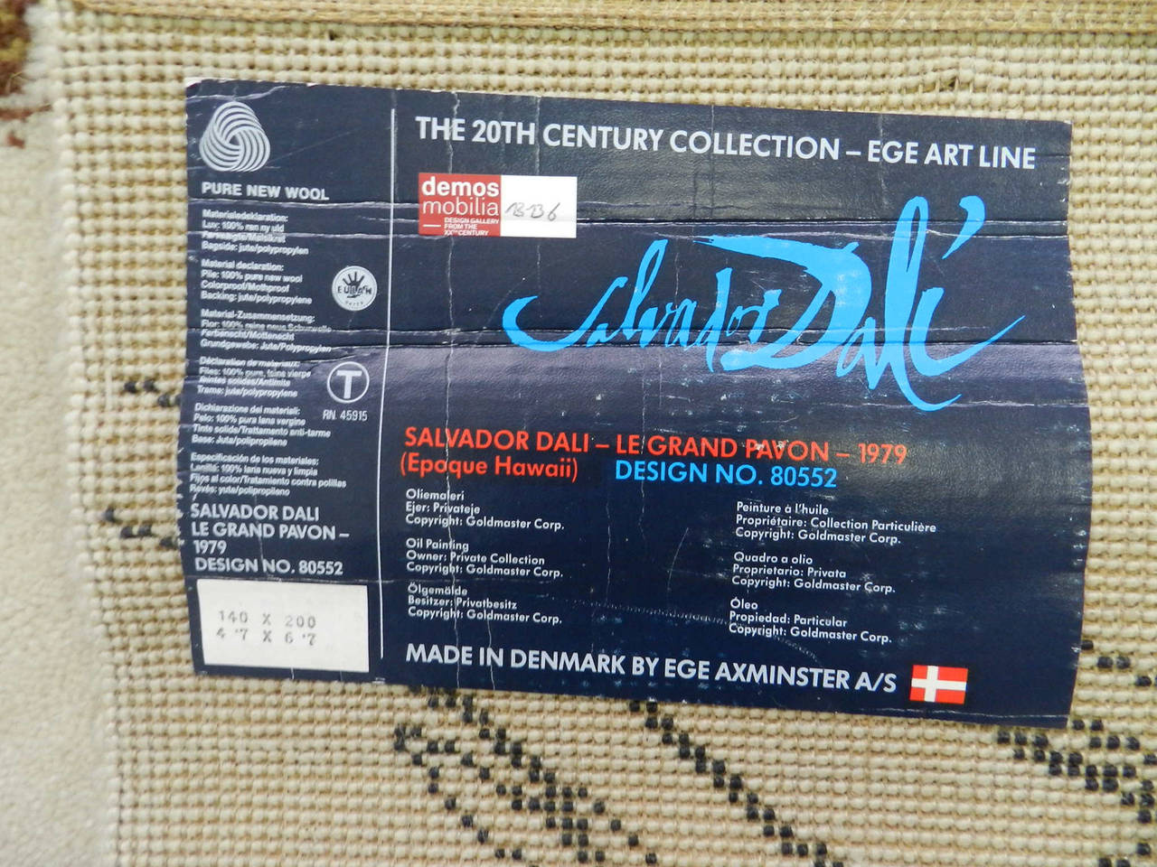 Danish Art Rug Salvador Dalì Model 