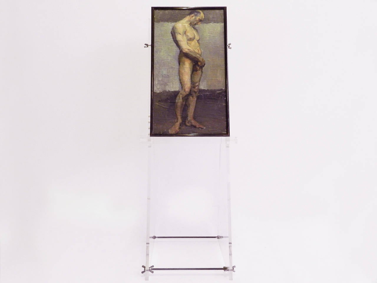 Italian Plexiglass Easel Stand For Art Works