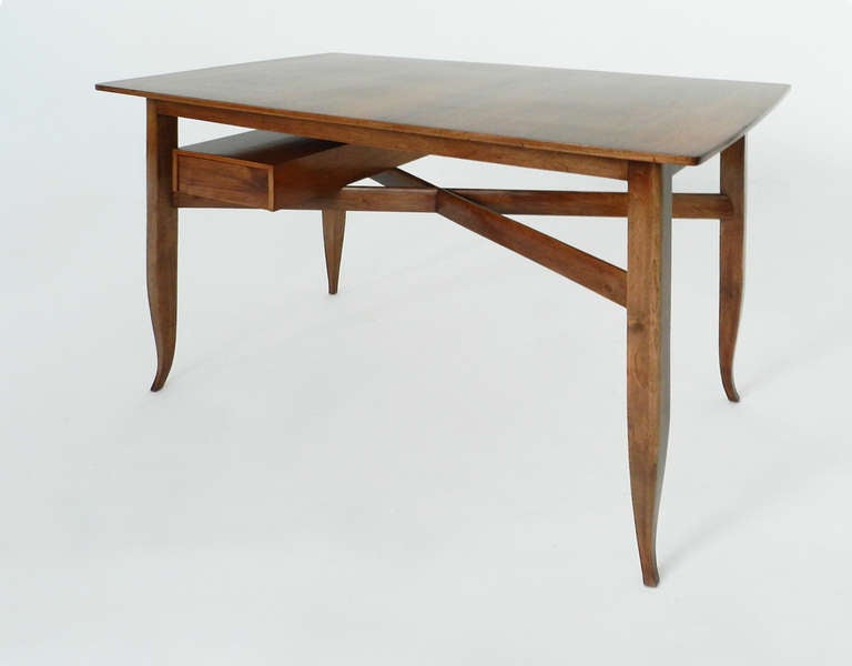 Mid-Century Modern Gio Ponti Attributed Elegant Small Desk