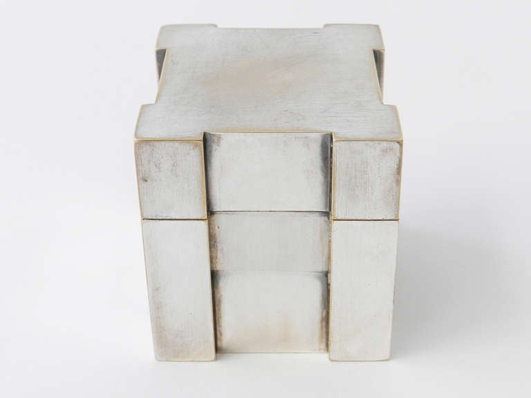 Mid-Century Modern Hermés Silver Table Lighter For Sale