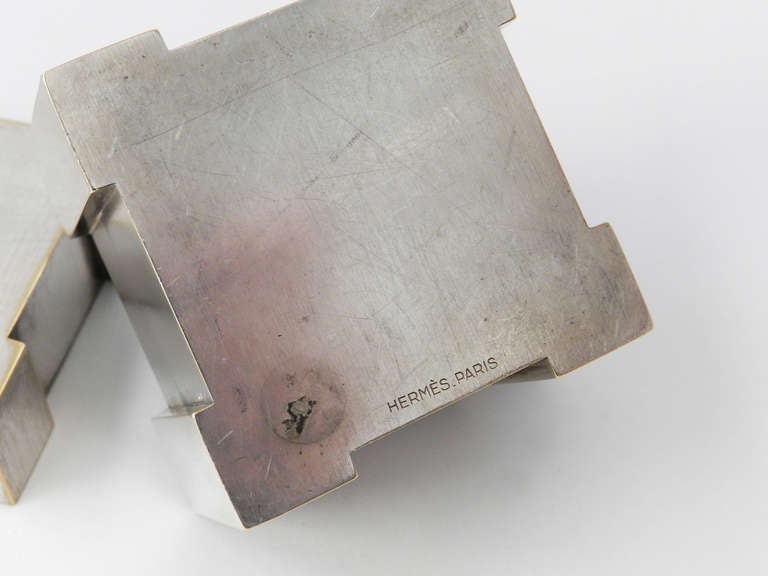 Mid-20th Century Hermés Silver Table Lighter For Sale