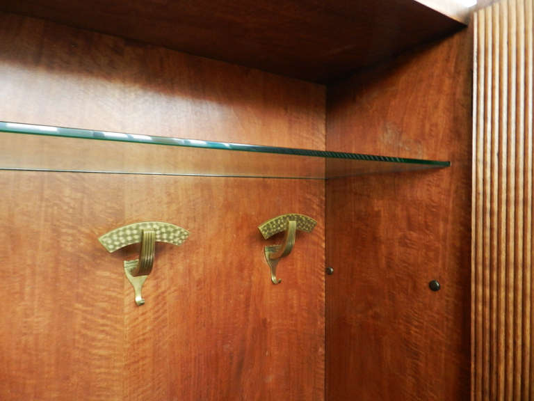 Cabinet Wardrobe attributed to Osvaldo Borsani with unique Ceramic Handles 1