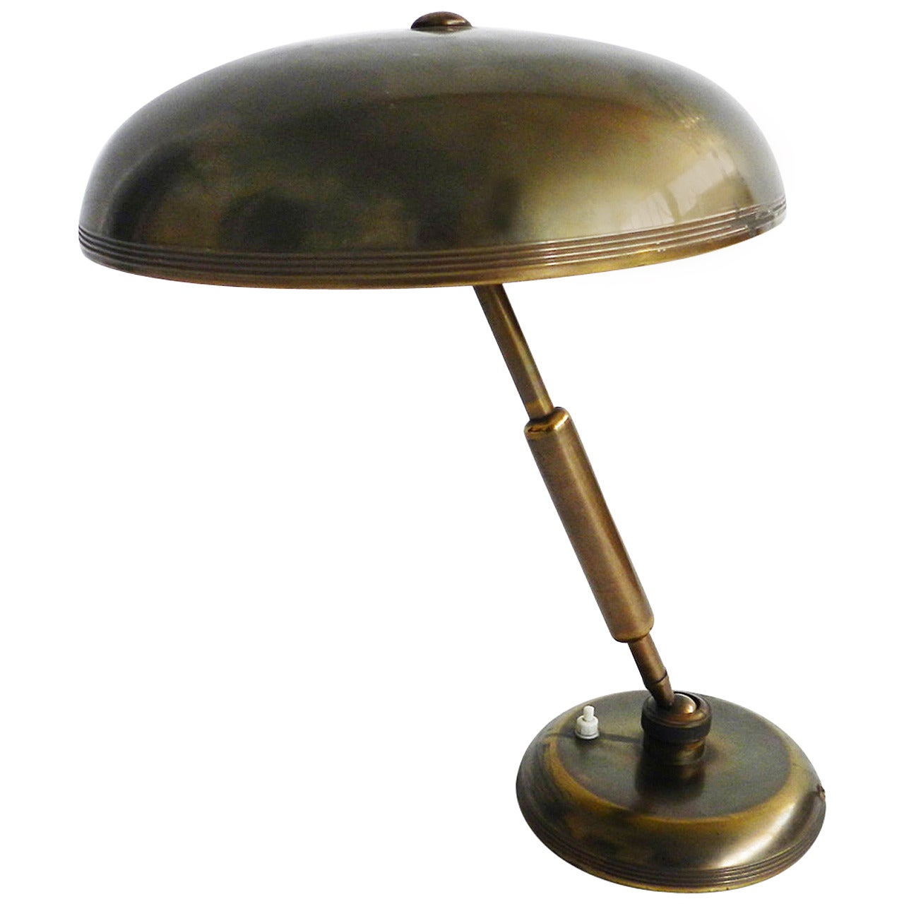 Adjustable Table or Desk Brass Lamp For Sale
