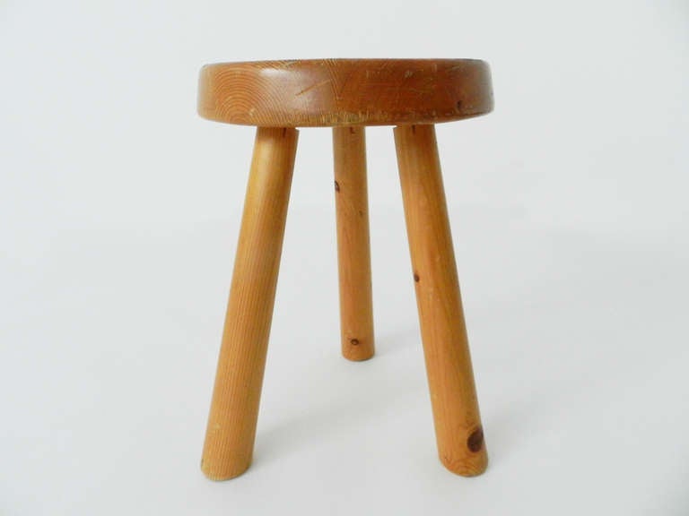 Mid-Century Modern 2 Stools mod. Les Arcs Ski Resort by Charlotte Perriand