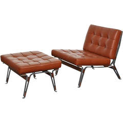 Ico Parisi Lounge Chair and Ottoman Mod. 856