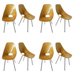 8 Medea Chairs by Vittorio Nobili