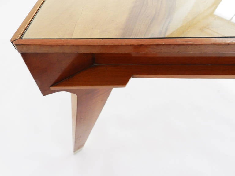 Gio Ponti Spettacolare ed estremamente raro tavolo in legno di Radica In condizioni ottime a Morbio Inferiore, CH