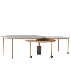 Limited Edition Coffee Table with Three Sliding Tops by Veruska Gennari