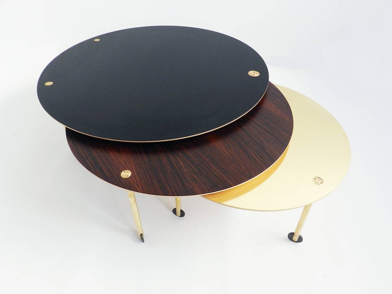 Extendable Rolling Coffee Table Model SFG13, Limited Edition of Five In Excellent Condition In Morbio Inferiore, CH
