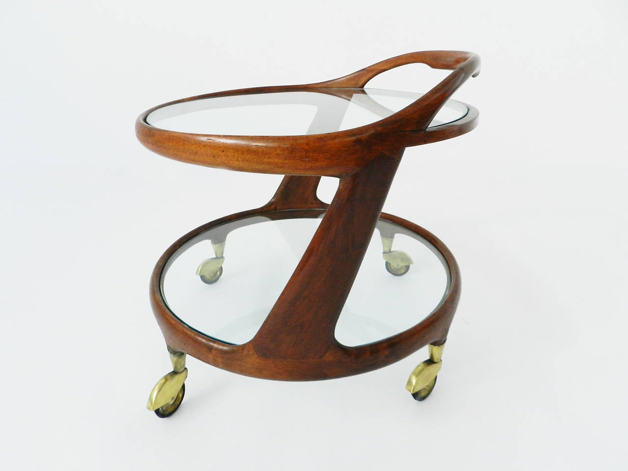 Mid-Century Modern Important Italian Round Service Boy attributed to Cesare Lacca