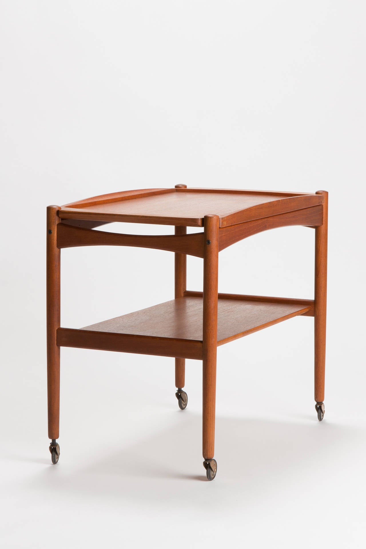 Danish Teak Serving Trolley by Bernstorffsminde Mobelfabrik, 1960s