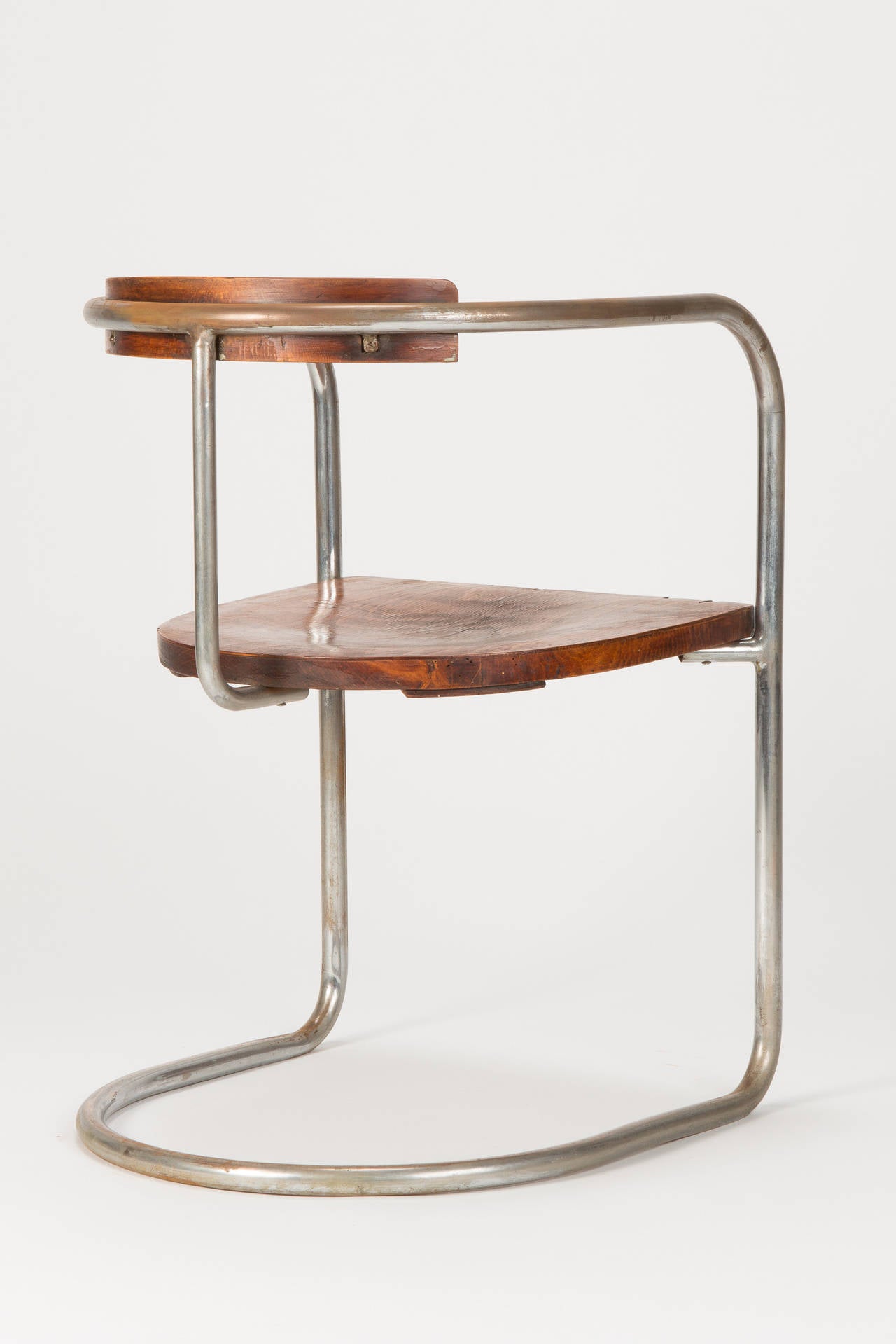 Italian Antique Bauhaus Steel Tube Cantilever Chair, Italy, 1930s For Sale
