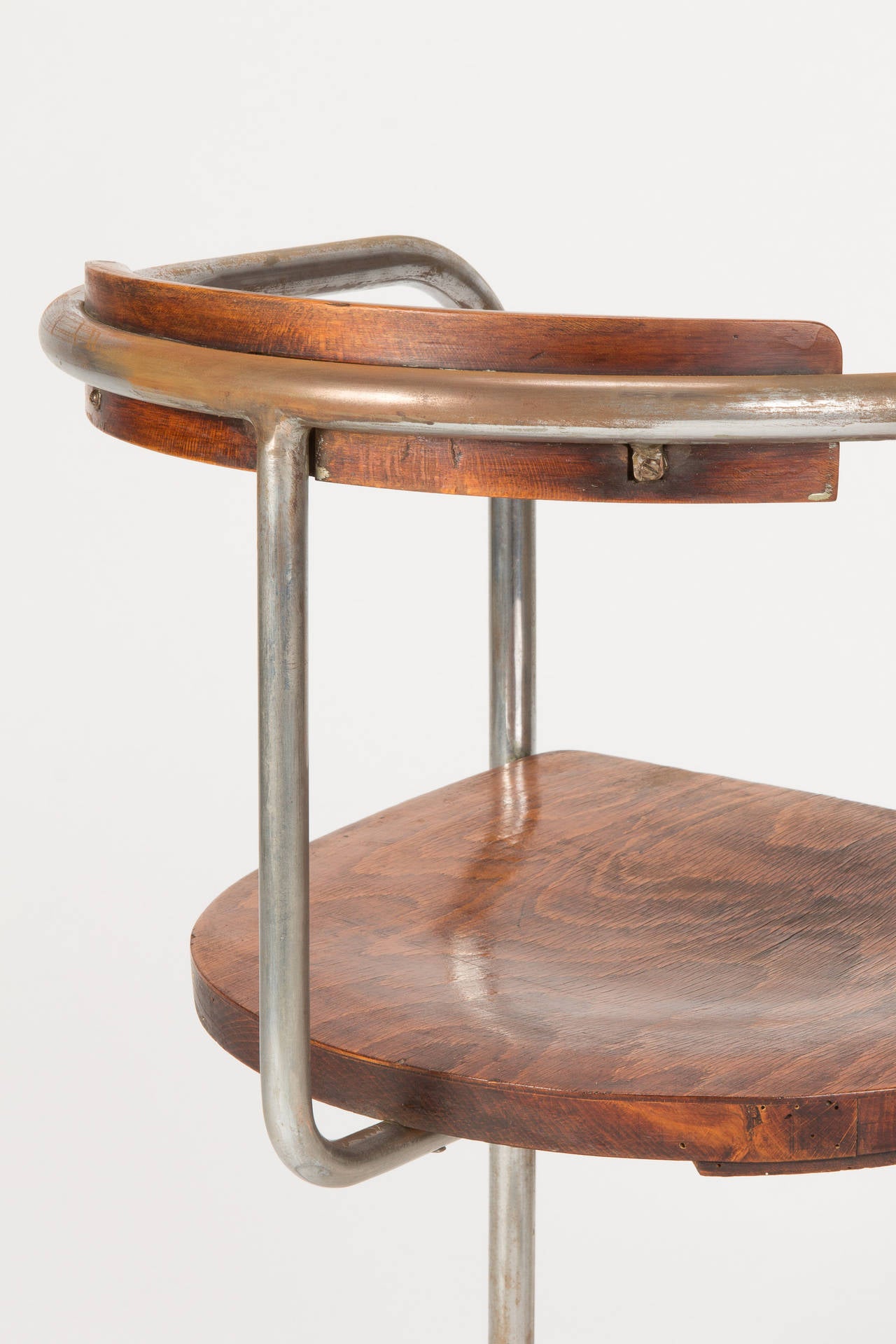 Lacquered Antique Bauhaus Steel Tube Cantilever Chair, Italy, 1930s For Sale