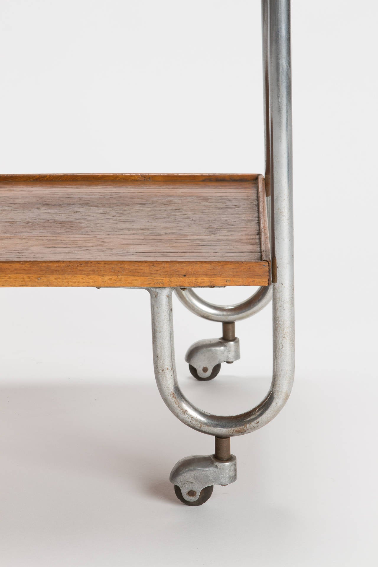 Mid-20th Century Bauhaus Serving Trolley Bar Cart Steel Tube, 1930s For Sale