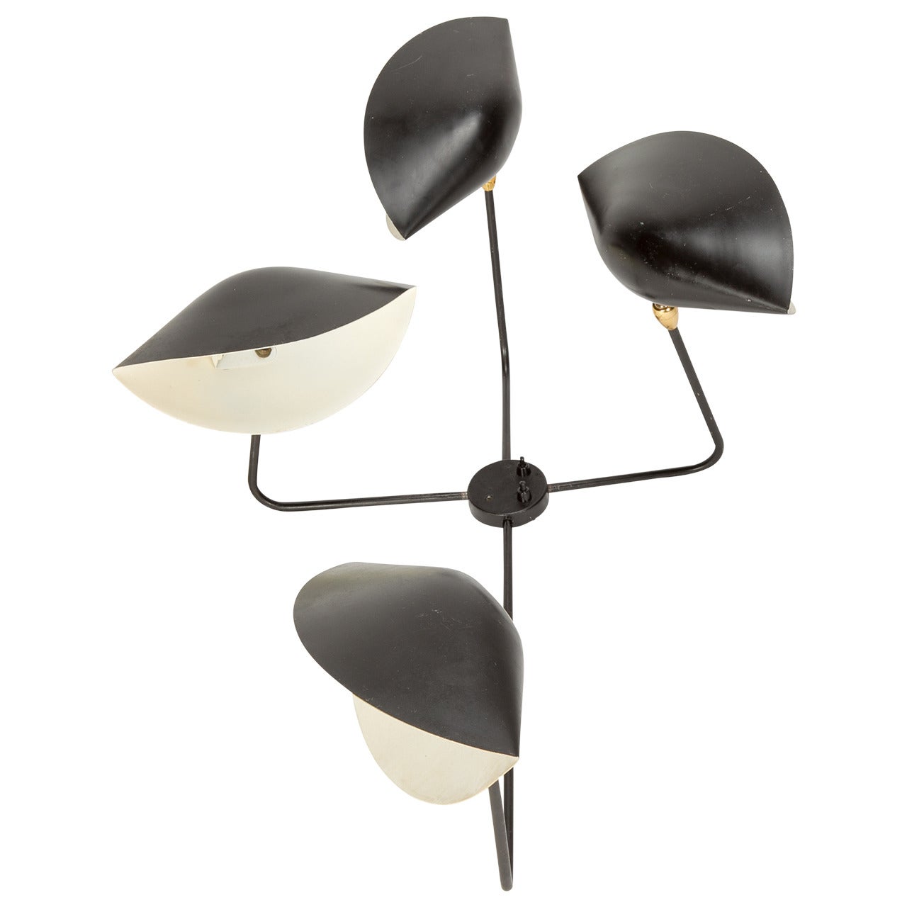 Serge Mouille Four-Arm Wall Lamp from the 1950s