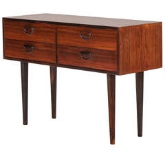 Danish Rosewood Chest of Drawers Small Sideboard by Kai Kristiansen