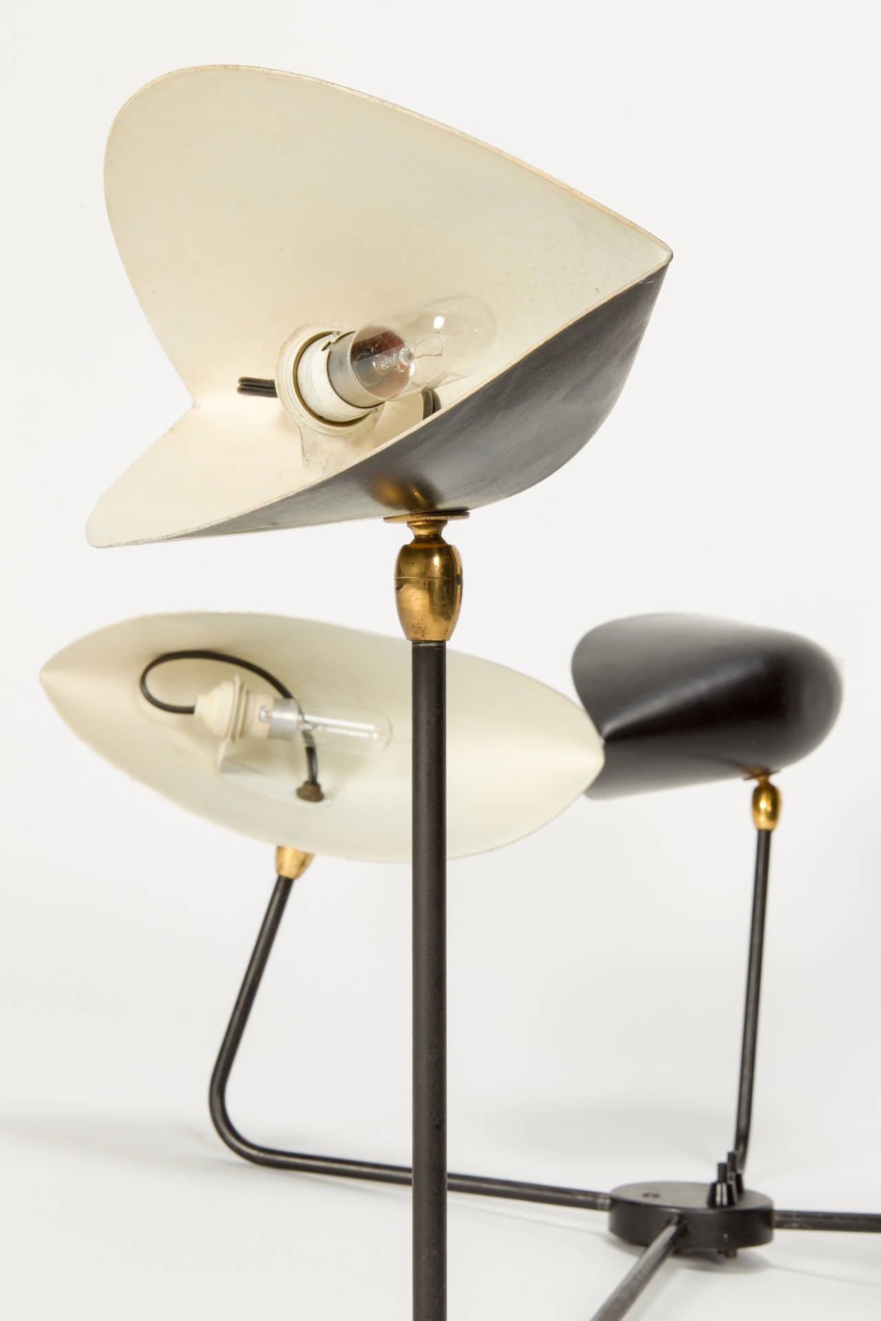 French Serge Mouille Four-Arm Wall Lamp from the 1950s