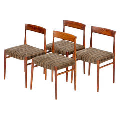 Set of Four Danish Rosewood Chairs, 1960s