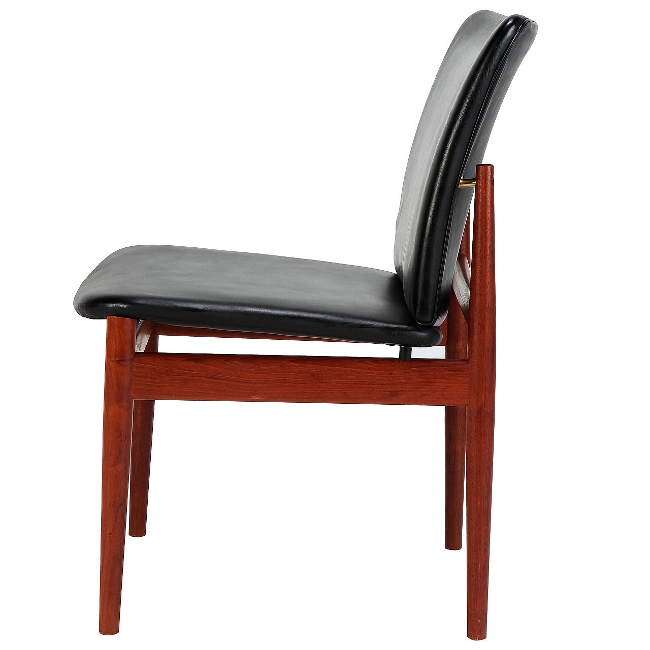 Danish Teak Leather Chair Model 191 by Finn Juhl