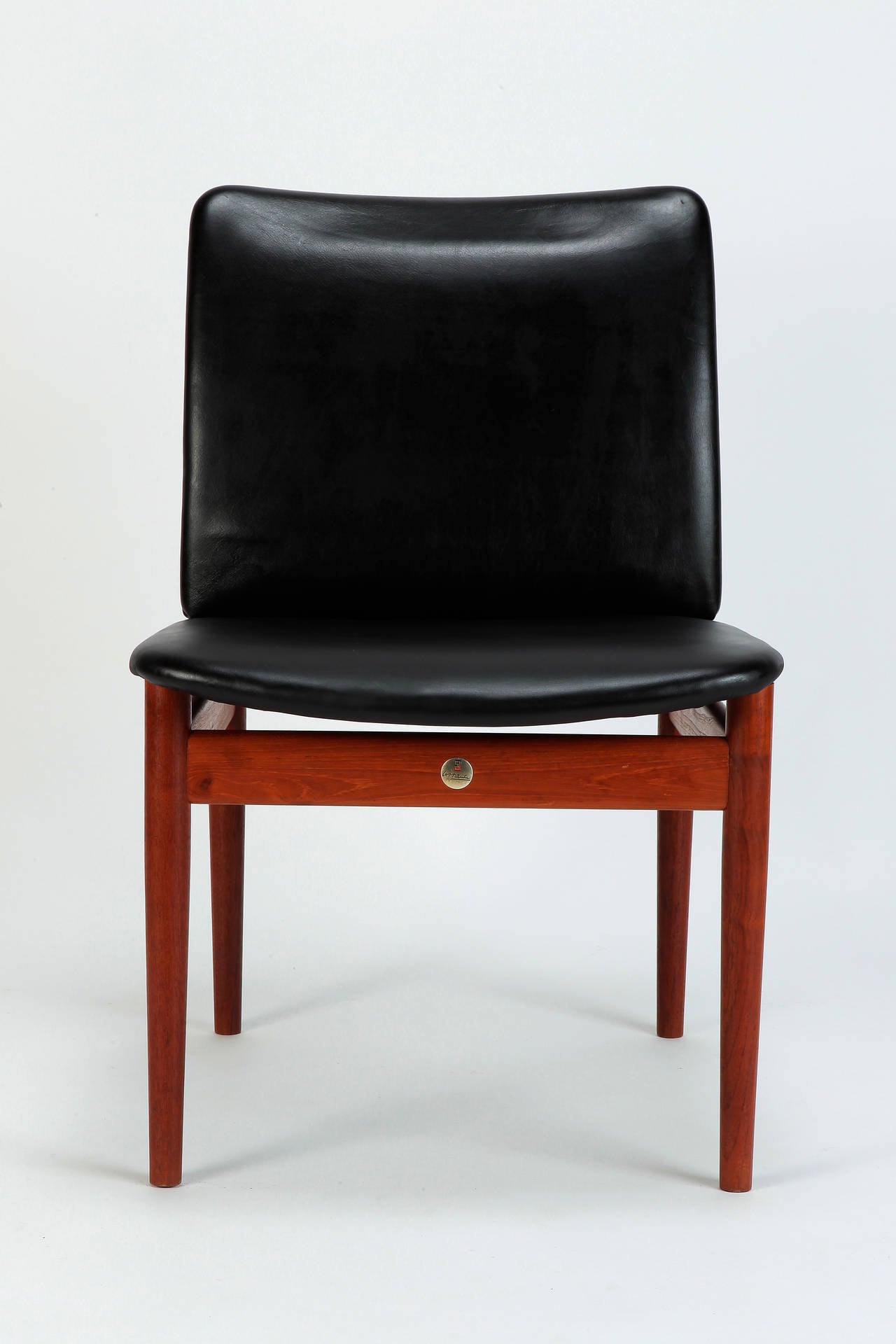 Mid-Century Modern Danish Teak Leather Chair Model 191 by Finn Juhl