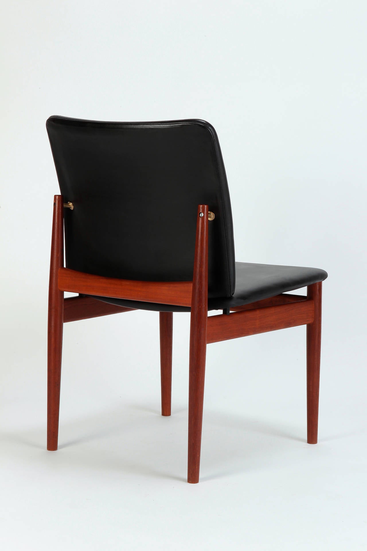 Danish Teak Leather Chair Model 191 by Finn Juhl In Excellent Condition In Basel, CH