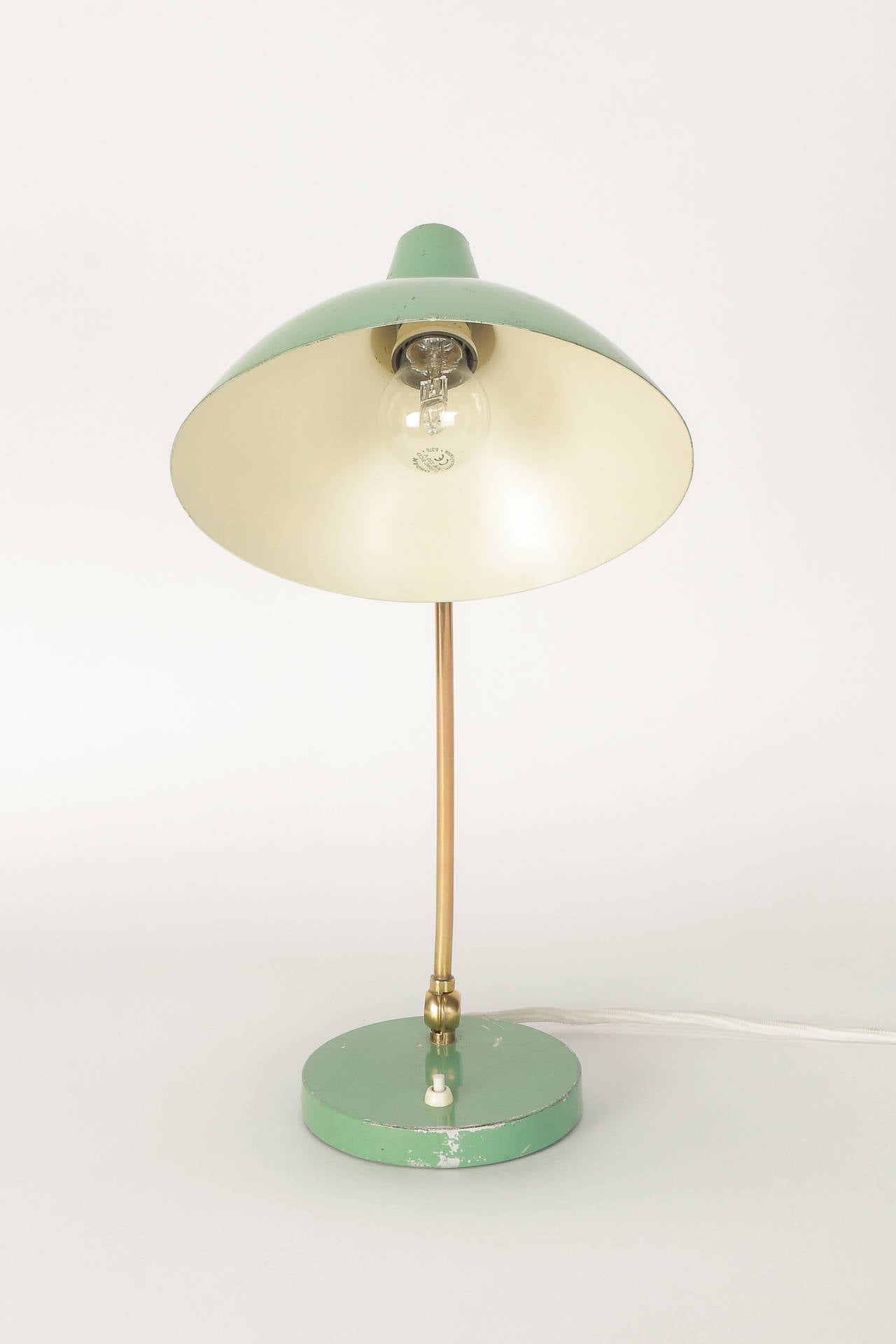 Lacquered Swiss Desk Lamp by Alfred Mueller for Amba, 1950s