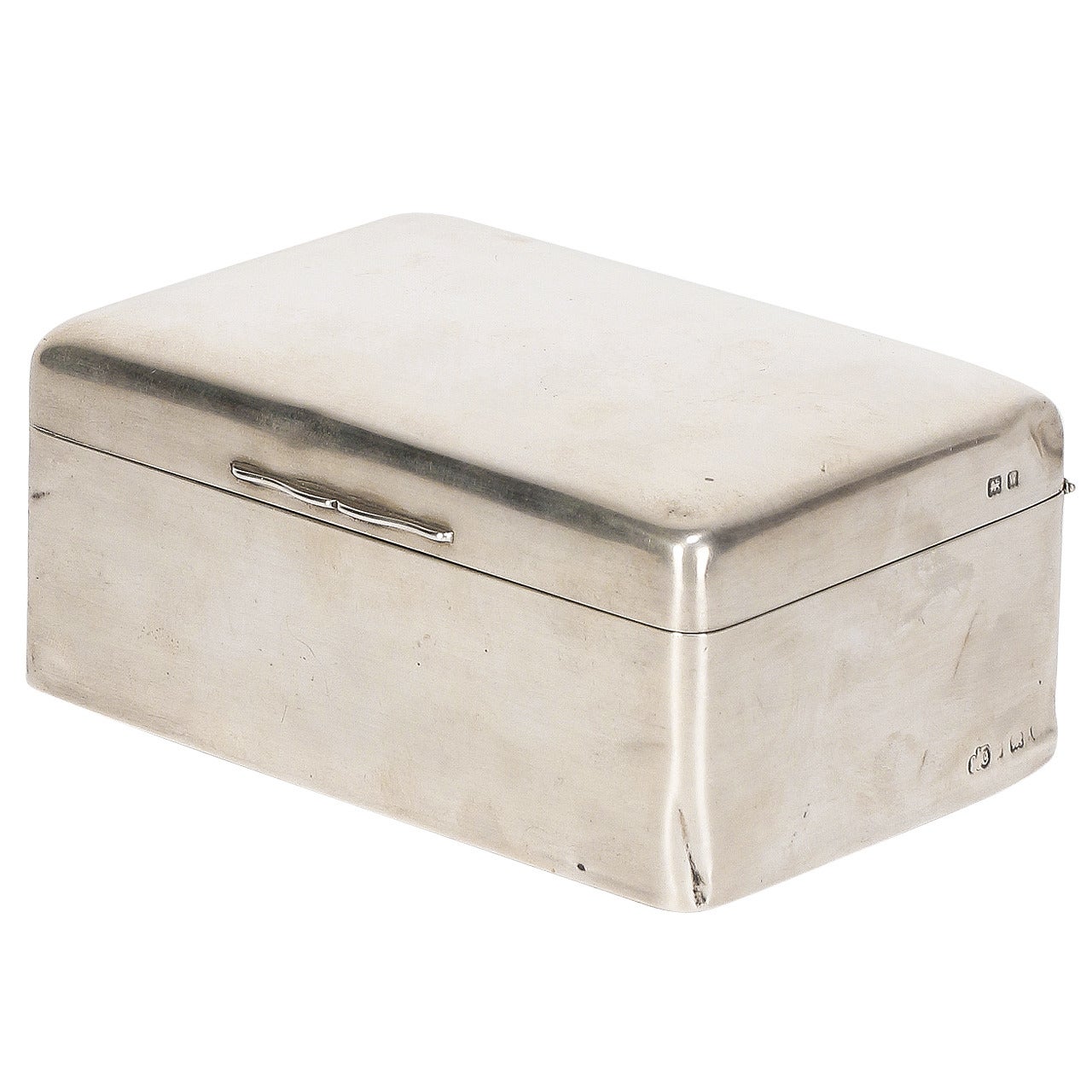 Antique English Silver Box A & J Zimmerman, 1910