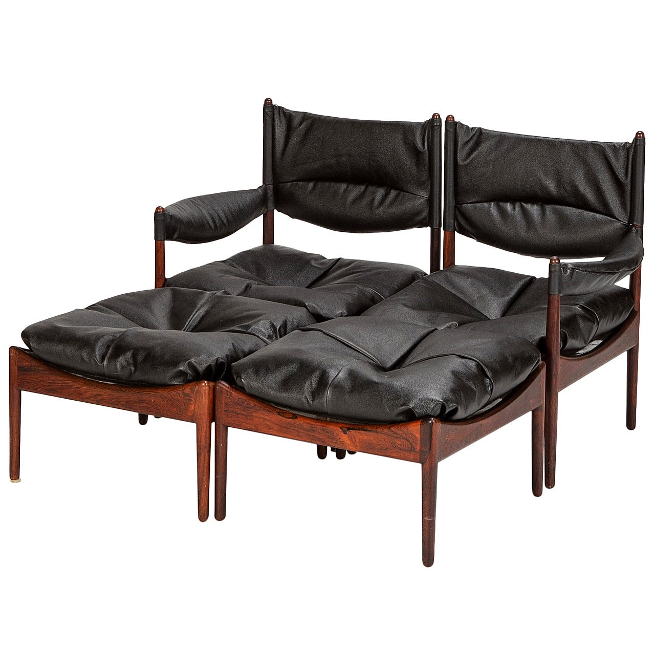 Danish Rosewood Modus Lounge Chair Set by Kristian Solmer Vedel, 1960s
