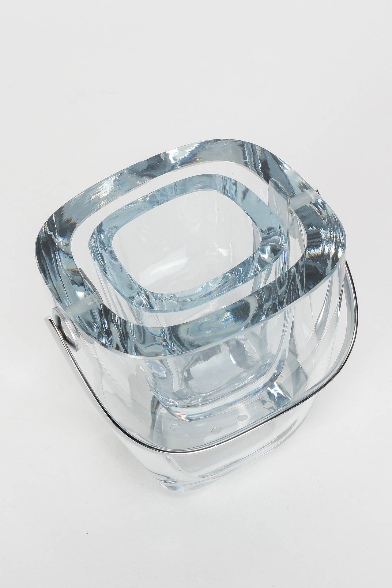 Chrome Swedish Ice Bucket Caviar by Strömbergshyttan, 1950s