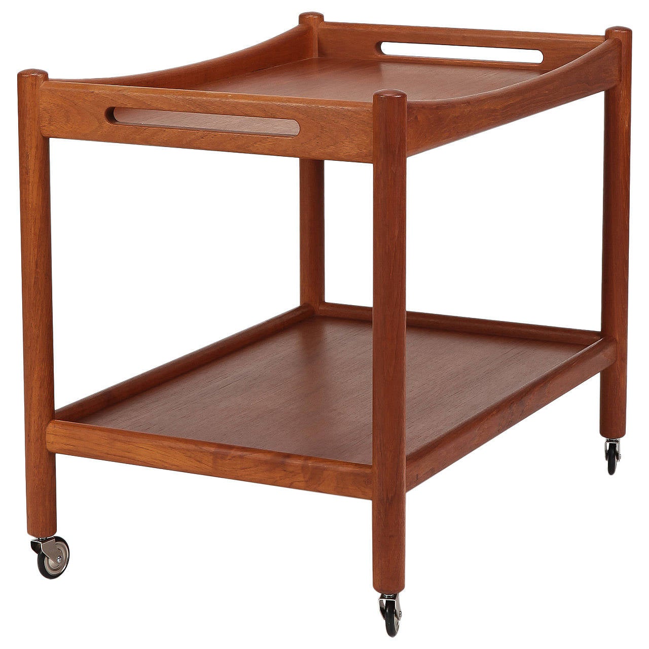 Danish Teak Bar Cart AT45 by Hans Wegner for Andreas Tuck, 1960s at 1stDibs