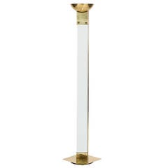 Italian Brass Torchiere Laser by Max Baguara for Lamperti