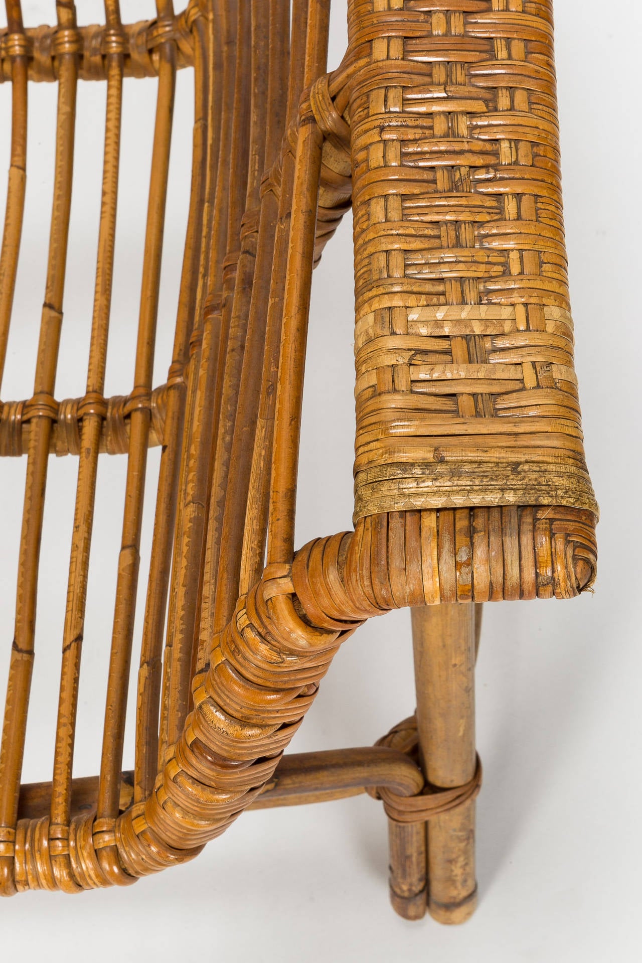 Pair of Italian Wicker Chairs by George Coslin, 1956 1
