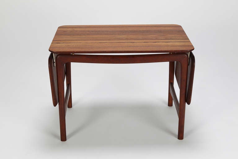 Mid-20th Century Danish Drop-Leaf Coffee Table in Teak by Hvidt Mølgaard-Nielsen, 1950s For Sale