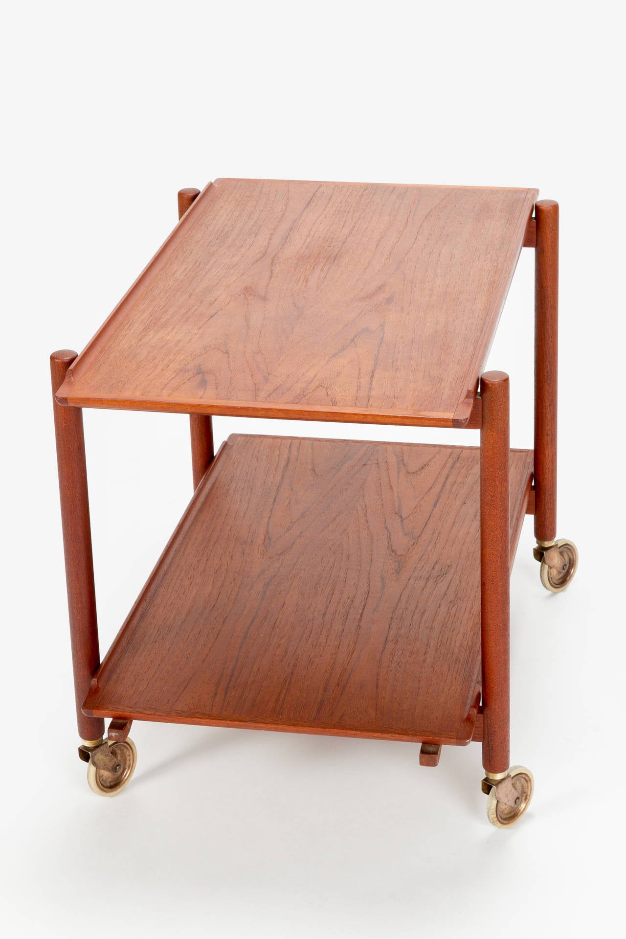 Danish Teak Bar Cart by Poul Hundevad, 1960s In Excellent Condition In Basel, CH