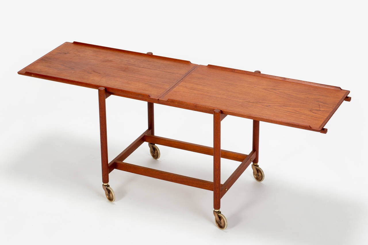 Danish Teak Bar Cart by Poul Hundevad, 1960s 3