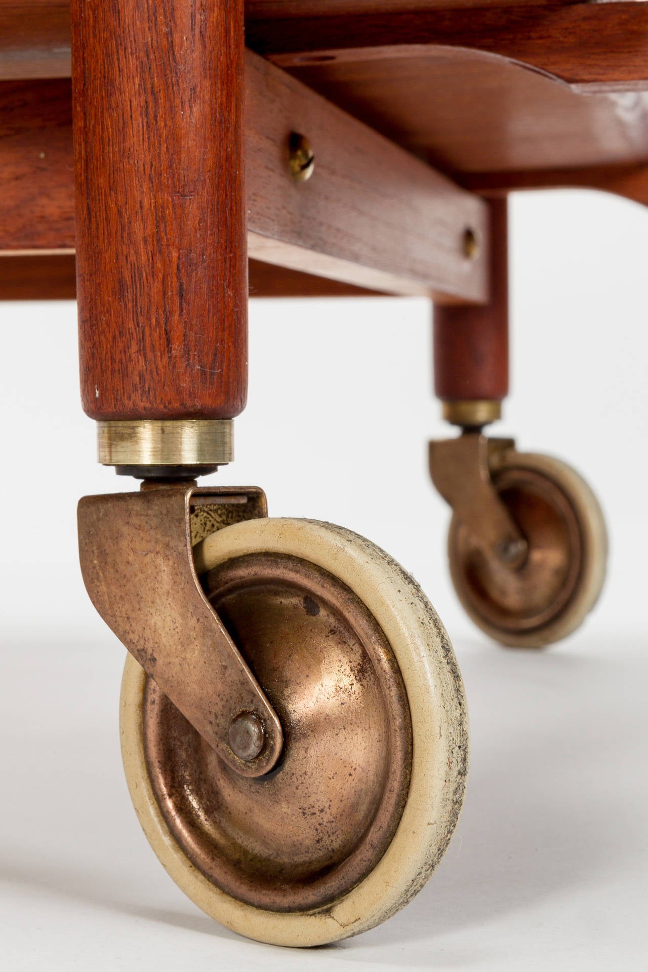 Danish Teak Bar Cart by Poul Hundevad, 1960s 5