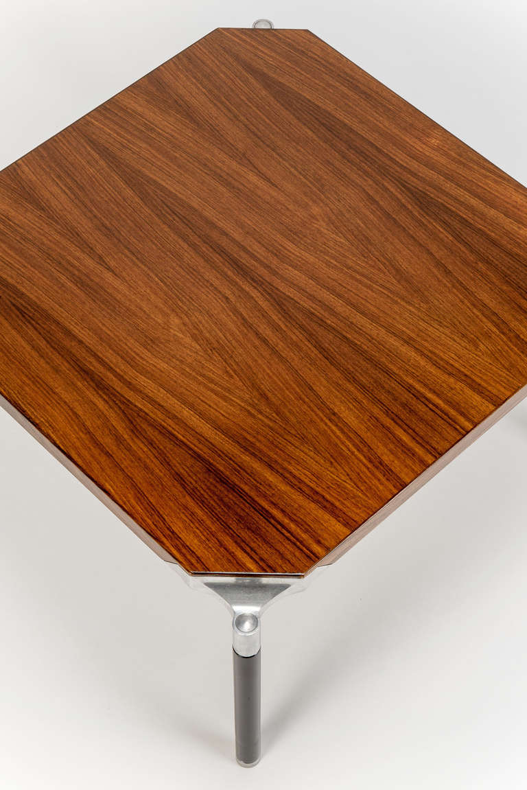Mahogany & Metal Coffee Table by Ico & Luisa Parisi In Excellent Condition For Sale In Basel, CH