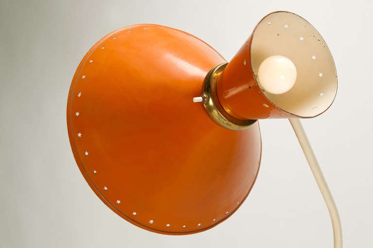 Mid-20th Century Floor Lamp Magazine Holder by Rene Mathieu for Lunel 50'