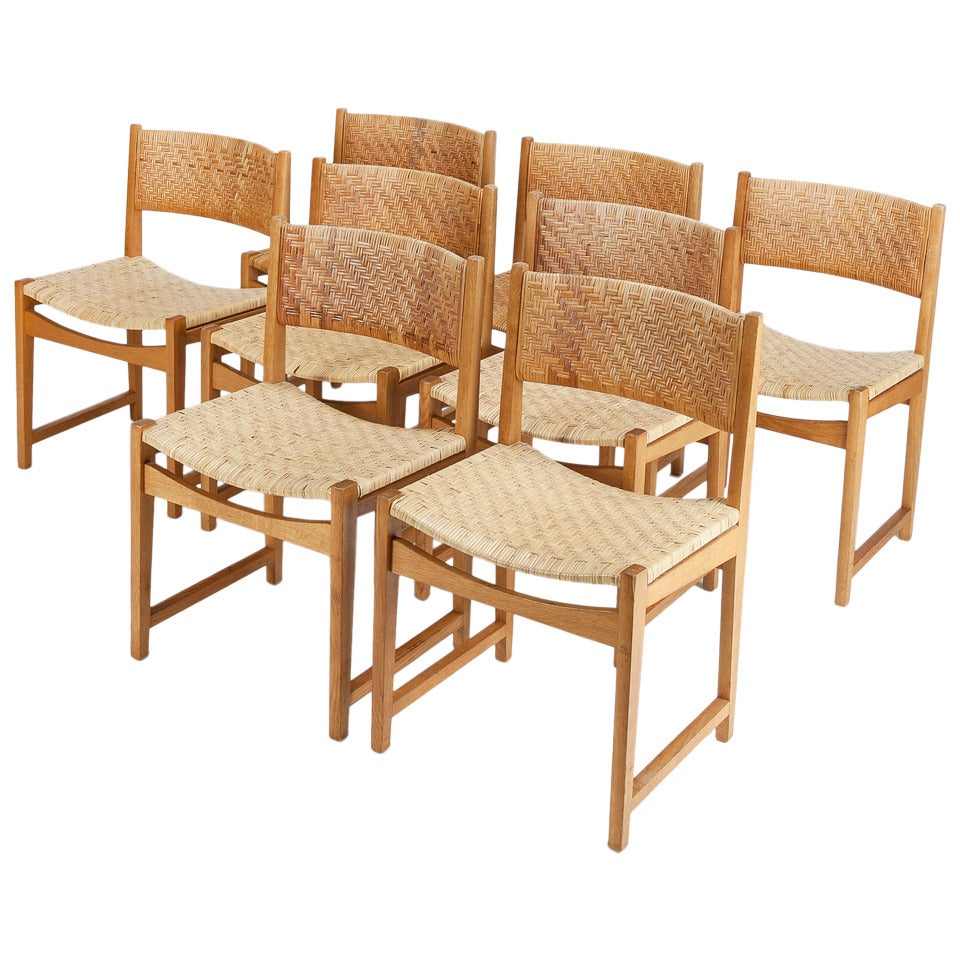 6 Hvidt & Mølgaard-Nielsen Oak Chairs Model no. 350