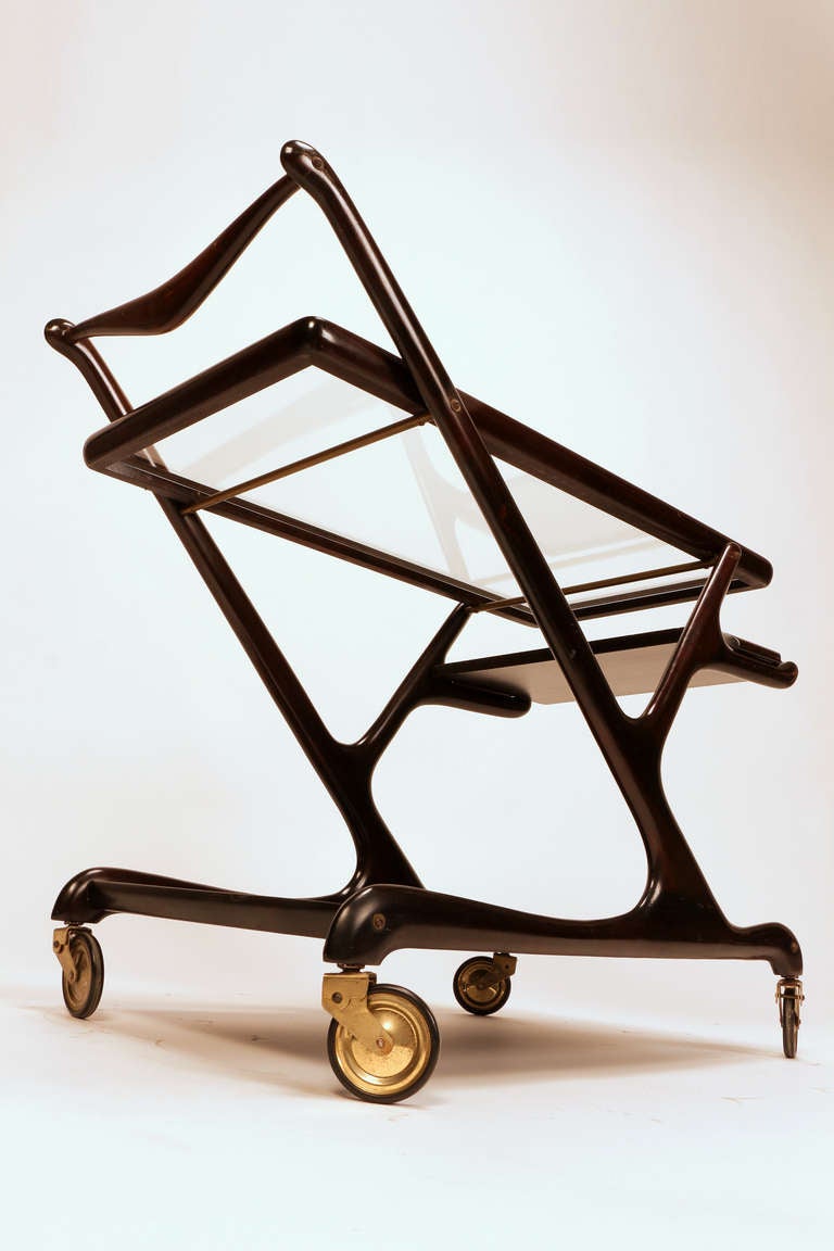 Italian Cesare Lacca Bar Cart for Cassina