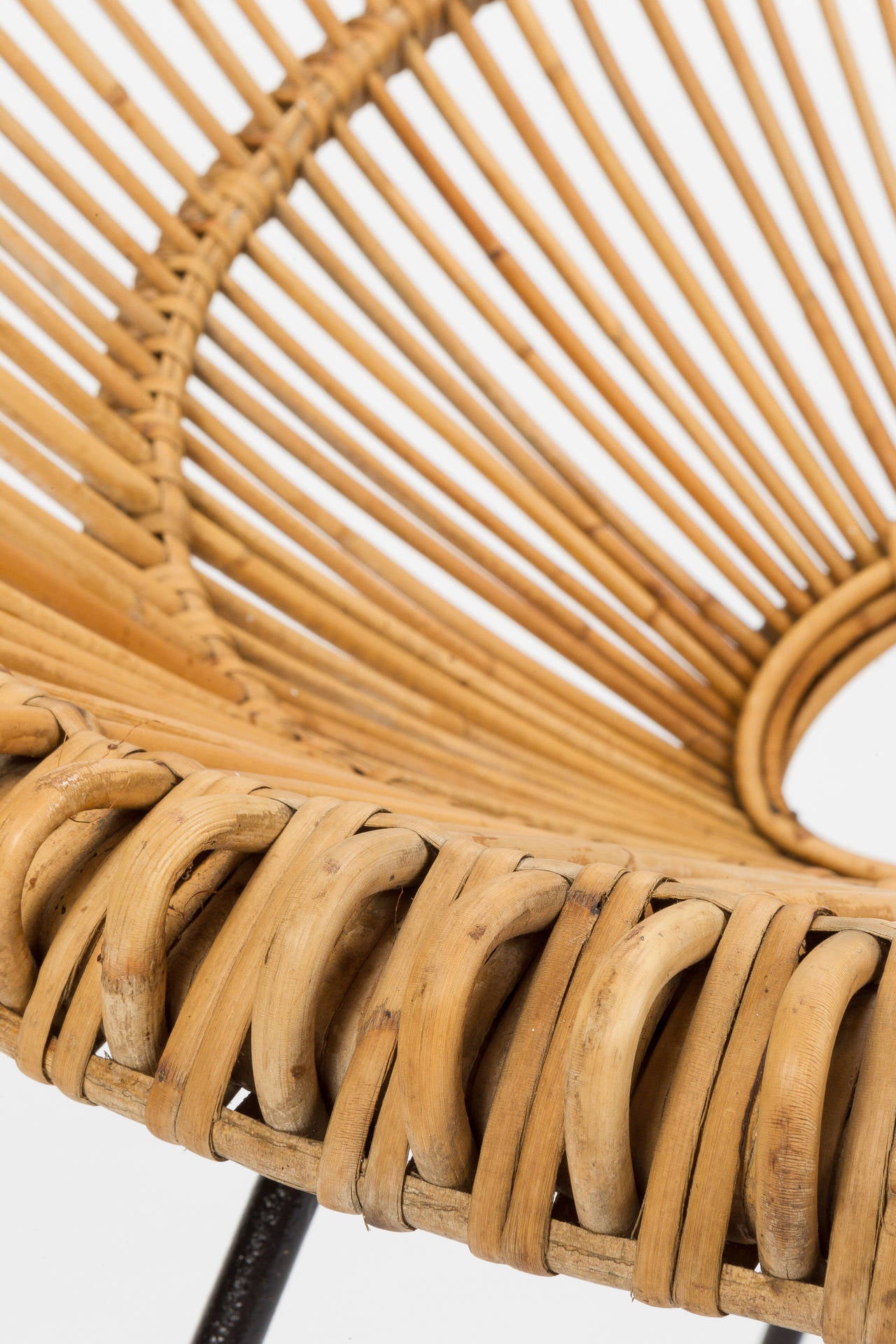 French Wicker Chair Attributed to Janine Abraham & Dirk Jan Rol, 1950s 2