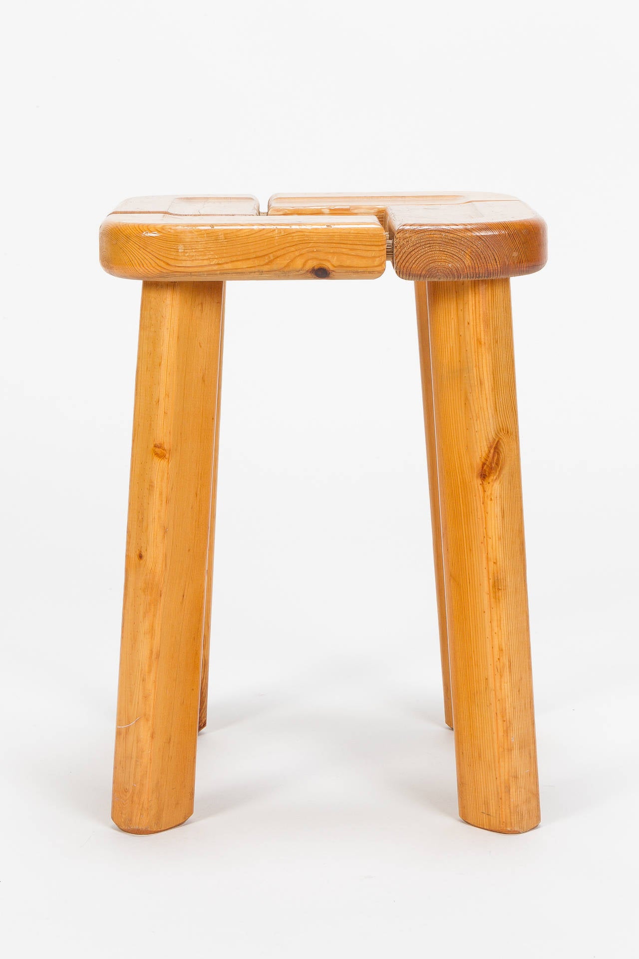 Mid-20th Century Five Scandinavian Pine Stools in the Style of Lisa Johansson-Pape, 1950s