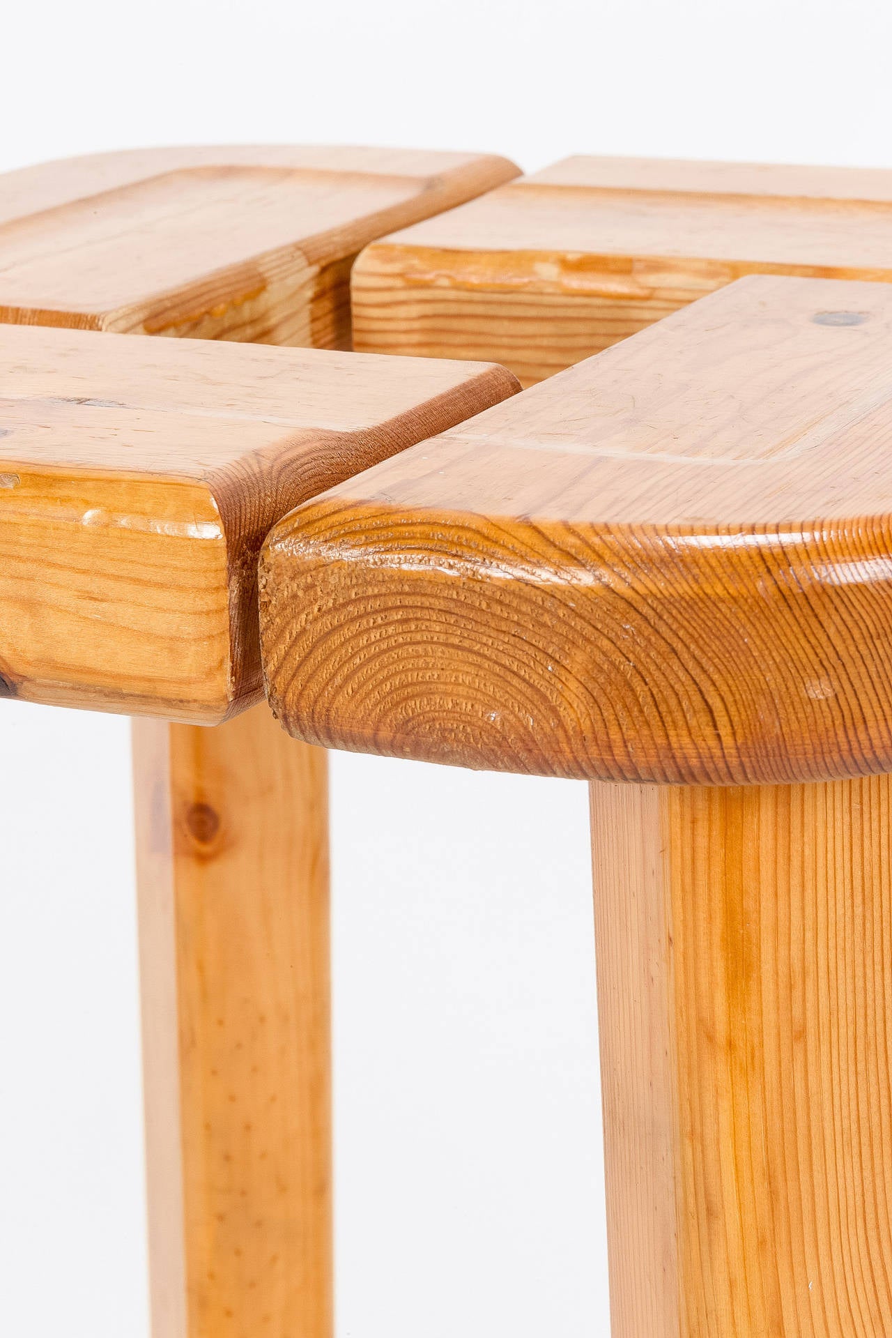 Five Scandinavian Pine Stools in the Style of Lisa Johansson-Pape, 1950s 3