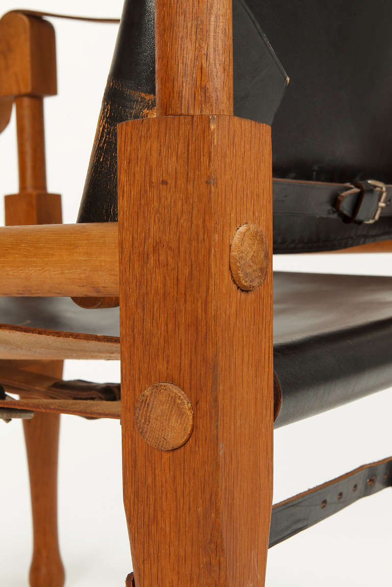 Swiss Leather Safari Chair by Wilhelm Kienzle 4